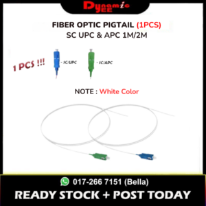 Fiber Optic Pigtail 0.9mm SC/UPC & SC/APC (1 meter, 2 meter) PT101