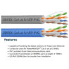 Dintek Cat.6 U/UTP Solid Cable 23AWG (Blue/Light Gray) -305M/Box - Image 2