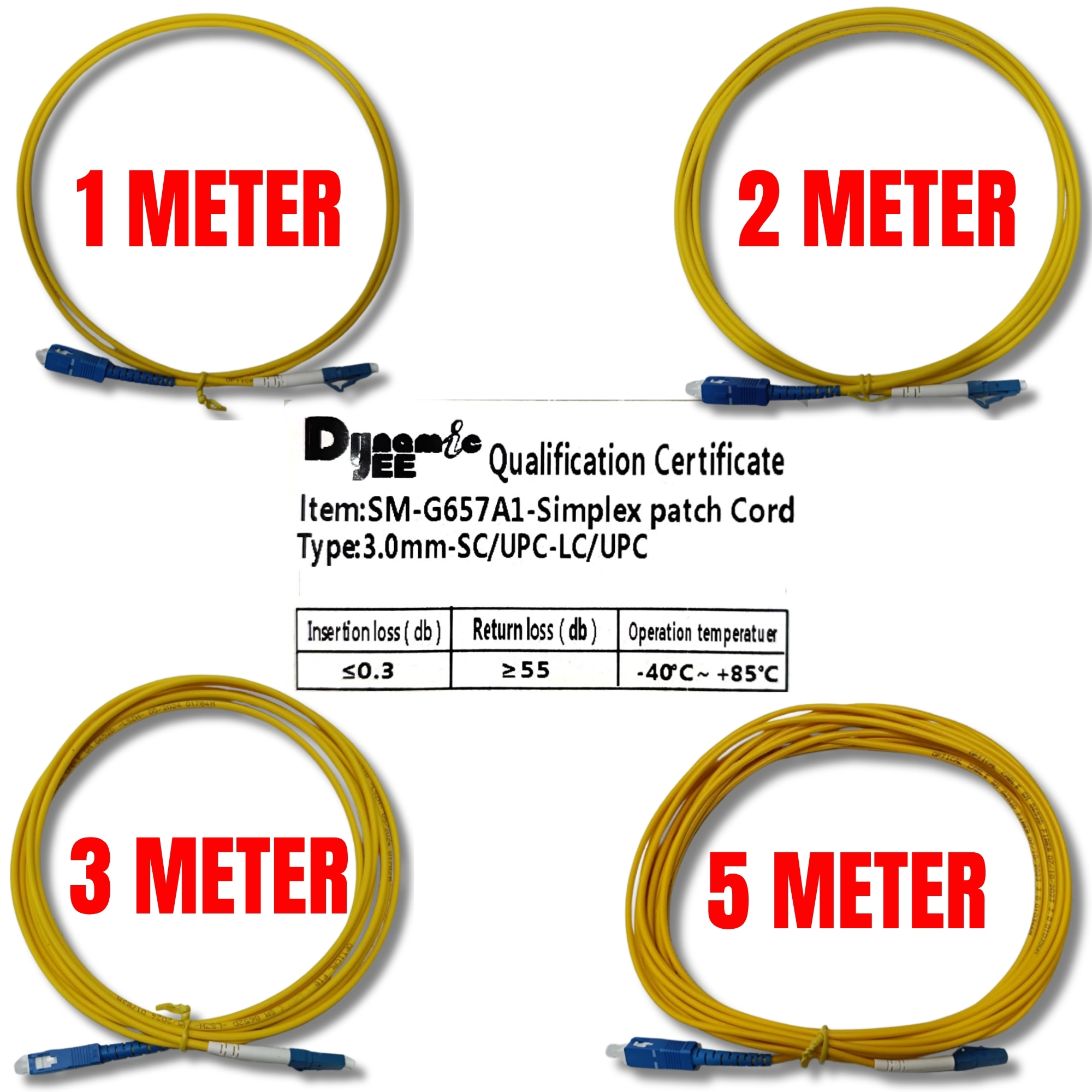 Patch Cord Single Mode SC/UPC-LC/UPC Simplex 3.0mm PC401 - Image 6