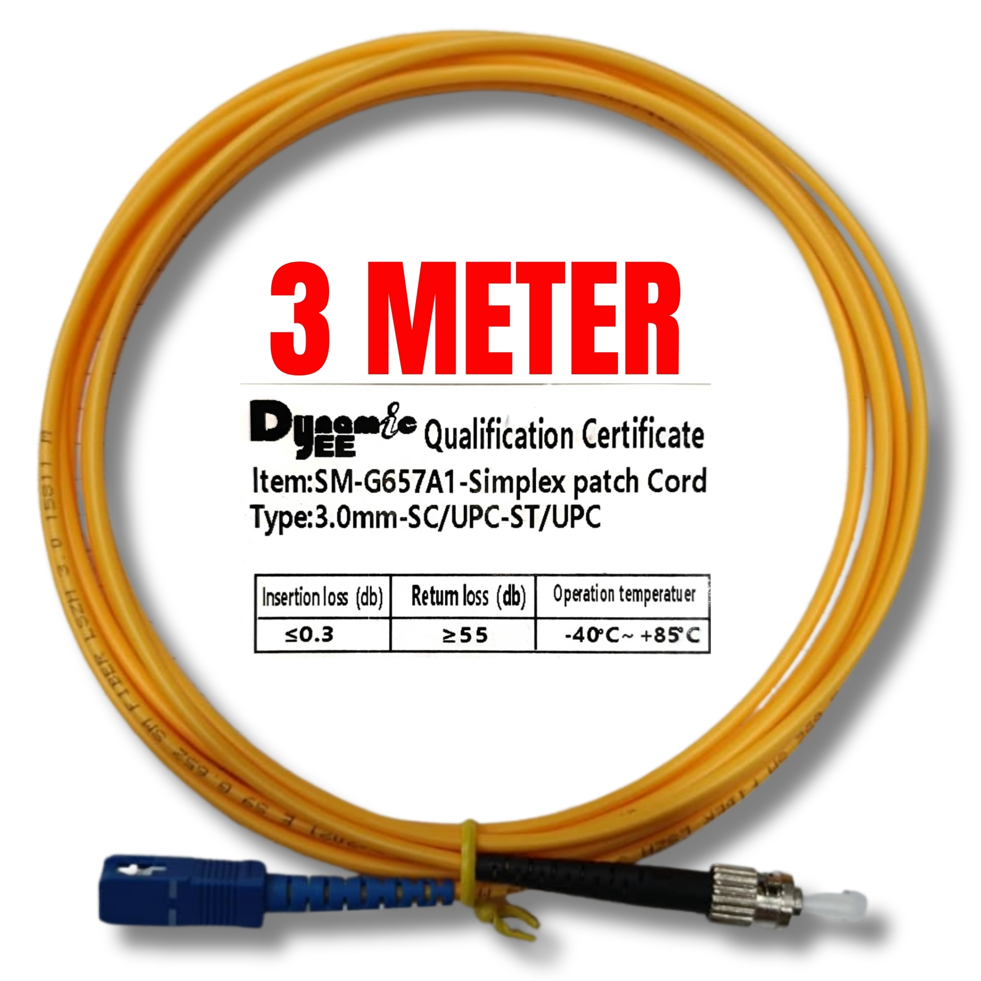 Patch Cord Single Mode FC/UPC-SC/UPC Simplex 3.0mm PC401 - Image 7