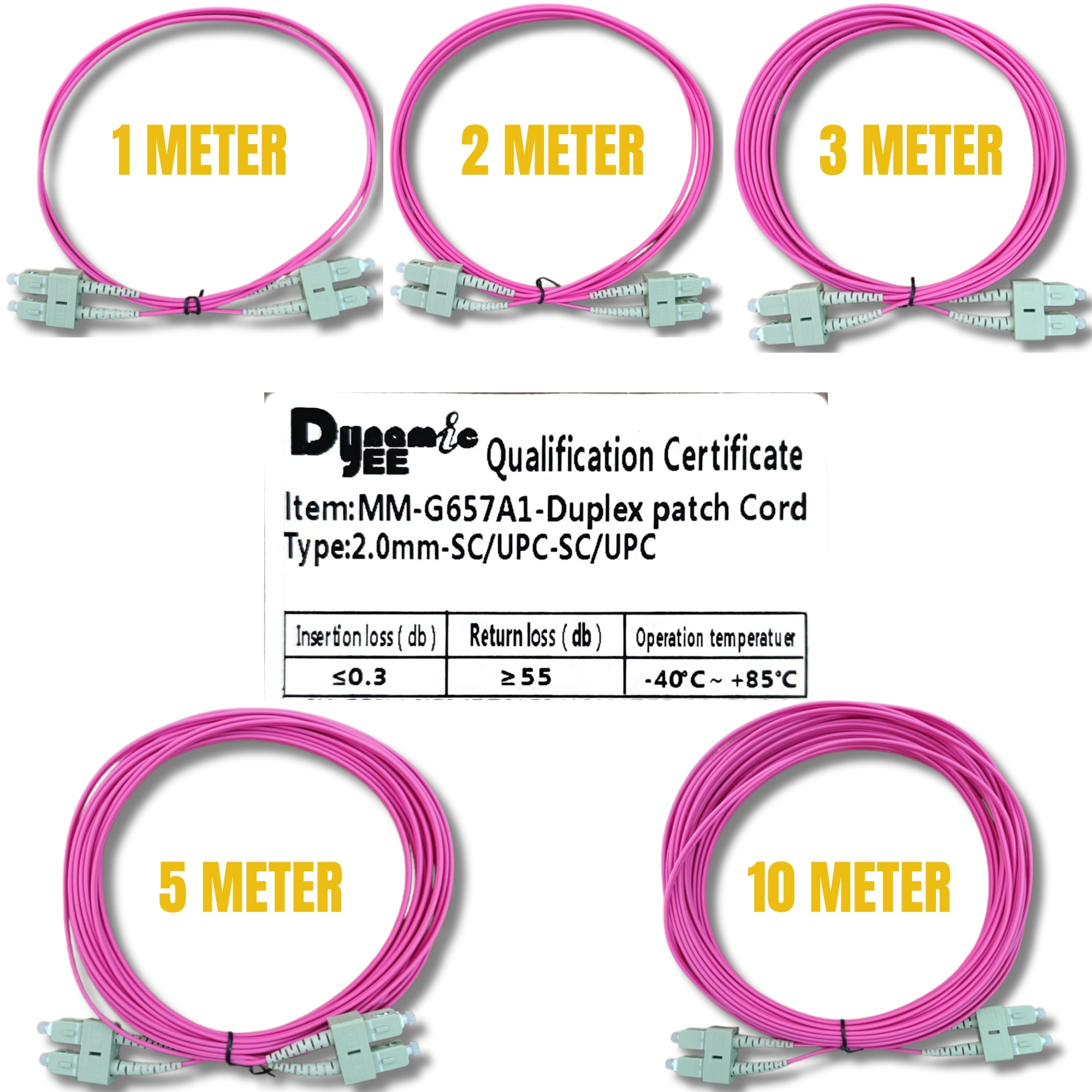 Patch Cord Multimode OM4 SC/UPC-SC/UPC Duplex 2.0mm PCM201 - Image 7