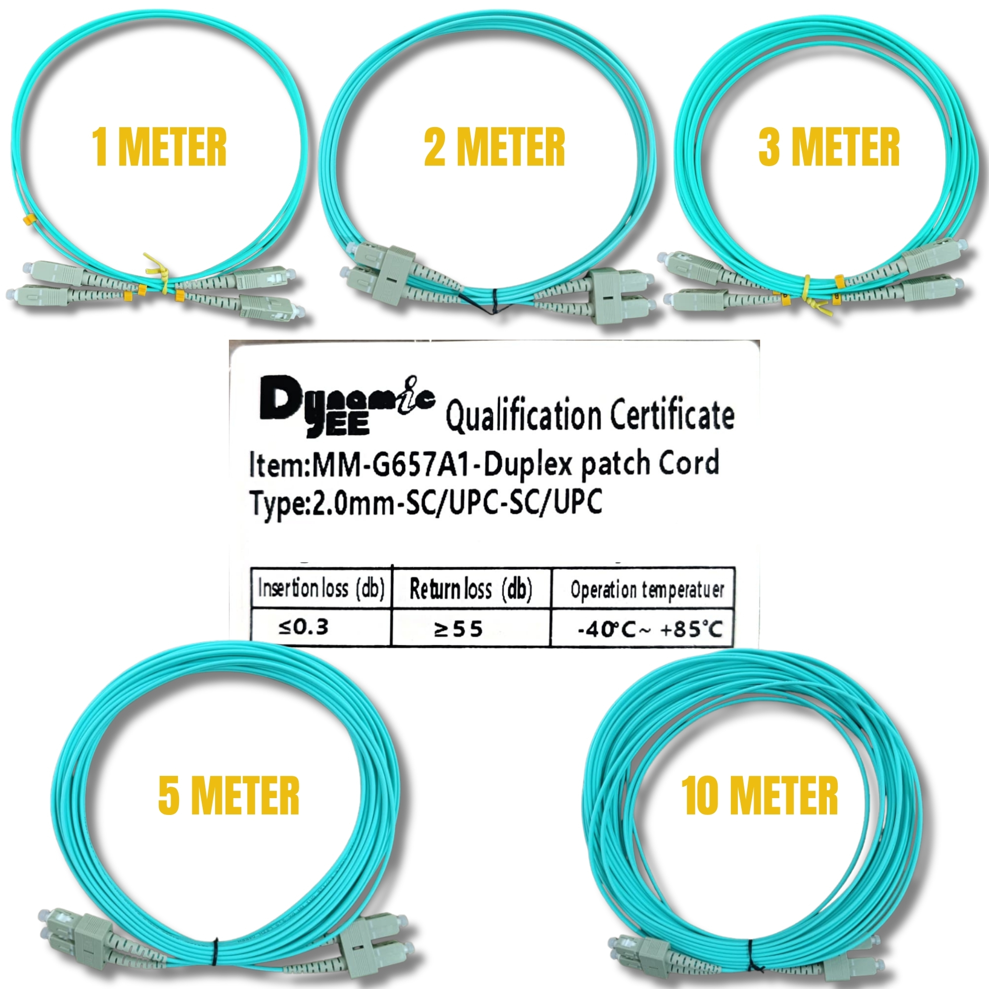 Patch Cord Multimode OM3 SC/UPC-SC/UPC Duplex 2.0mm PCM101 - Image 6