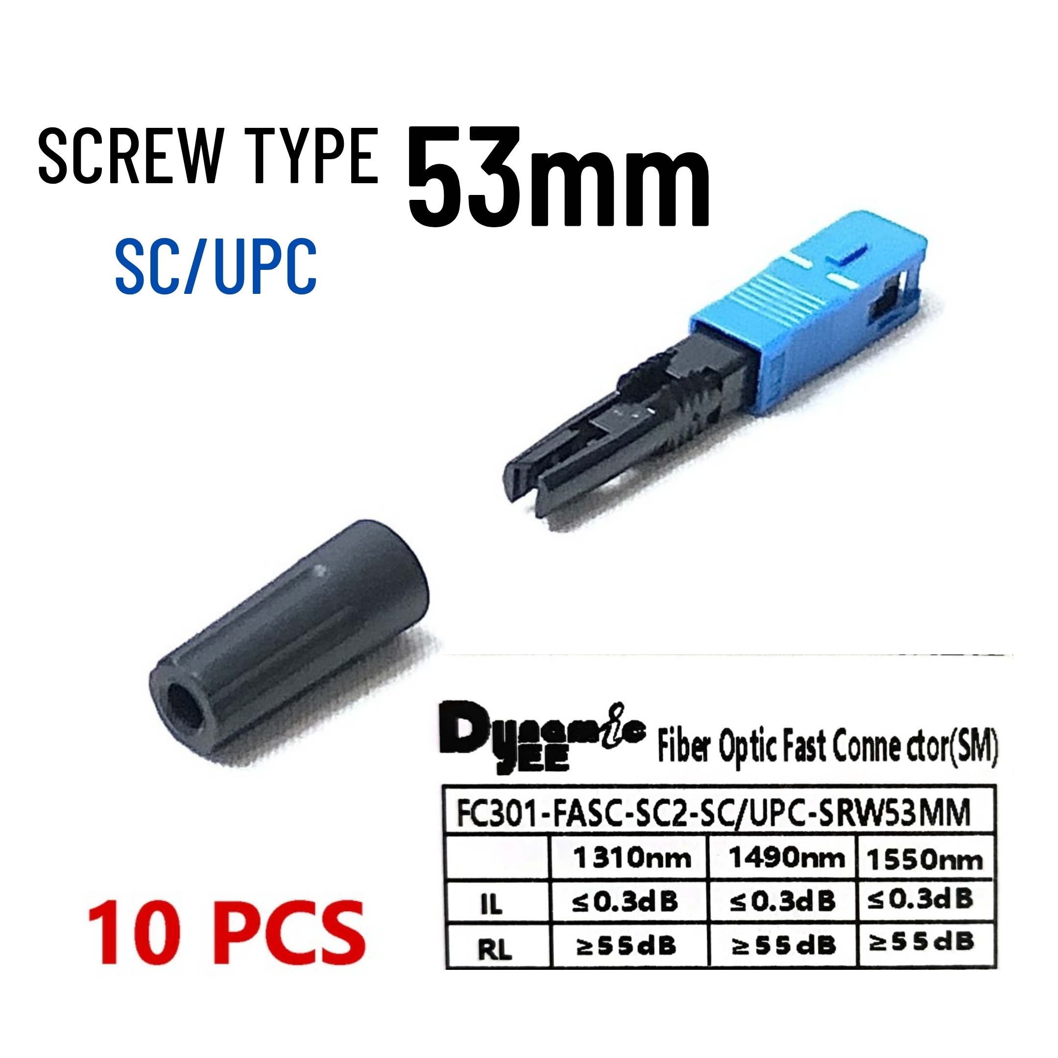 SC/UPC FTTH Fiber Optic Fast Connector FASC Single Mode Fast Connector FC301 - Image 3