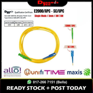 Patch Cord Single Mode E2K/APC - SC/UPC Simplex 3.0mm PC502