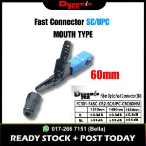SC/UPC FTTH Fiber Optic Fast Connector FASC Single Mode Fast Connector FC301