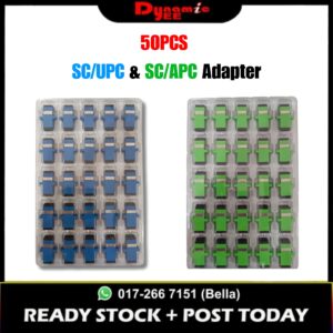 50pcs Telecommunication grade optical fiber optic adapter jointer single mode simplex SC-SC coupler AD101