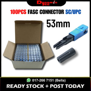 100pcs 53MM Screw Type SC/UPC Fast Connector Optic Fiber Quick Fast Connector Adapter FC301