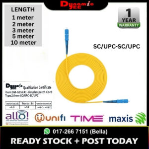 Patch Cord Single Mode SC/UPC-SC/UPC Simplex 2.0mm PC501