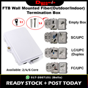 2/4/6-port FTB Wall Mounted Fiber Termination Box Full Set FDB201- FDB203
