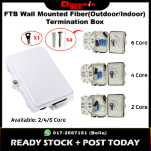 2/4/6-port FTB Wall Mounted Fiber Termination Box Full Set FDB203