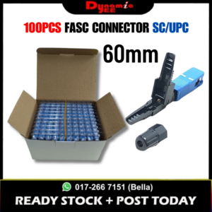 100pcs 60MM Crocodile SC/UPC Fast Connector Optic Fiber Quick Fast Connector Adapter FC301