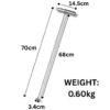 Manhole Key I-Type 70cm | Stainless Steel Manhole Cover Lifting Tool MH701 - Image 7