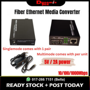 HTB-GS-03 Single Mode / Multi Mode Duplex Fiber Optic Transceiver 10/100/1000 CON301