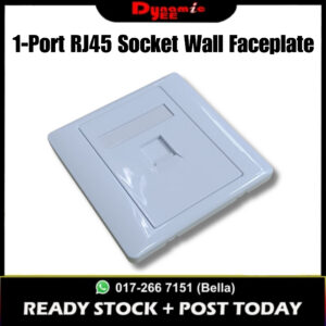 1-Port RJ45 CAT6 Socket Wall Faceplate Network LAN Wall Plate