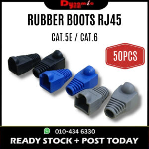 Rubber Boots RJ45 Connector Cap Strain Relief Boots for Cat5e Cat6 Network Cable Plug Ethernet Connector Protector 50PCS