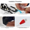 Rubber Boots RJ45 Connector Cap Strain Relief Boots for Cat5e Cat6 Network Cable Plug Ethernet Connector Protector 50PCS RB101 - Image 5