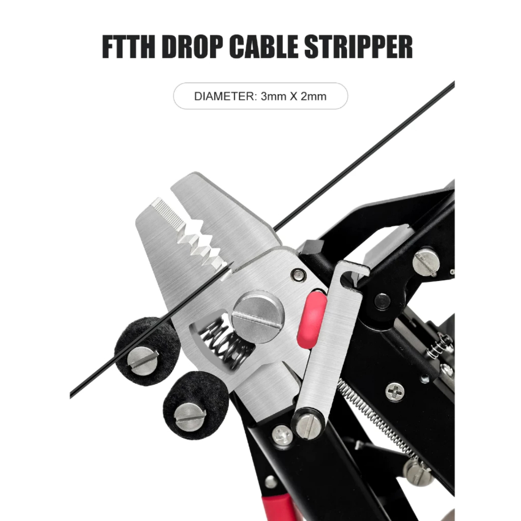 Signal Fire MC-16 Multi-Function Optic Fiber Stripper&One-Step Cleaver Integrated Miller Stripper with Kevlar Scissors - Image 3