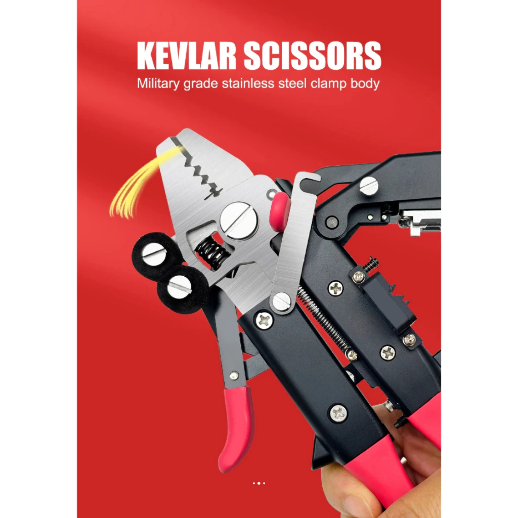 Signal Fire MC-16 Multi-Function Optic Fiber Stripper&One-Step Cleaver Integrated Miller Stripper with Kevlar Scissors - Image 5