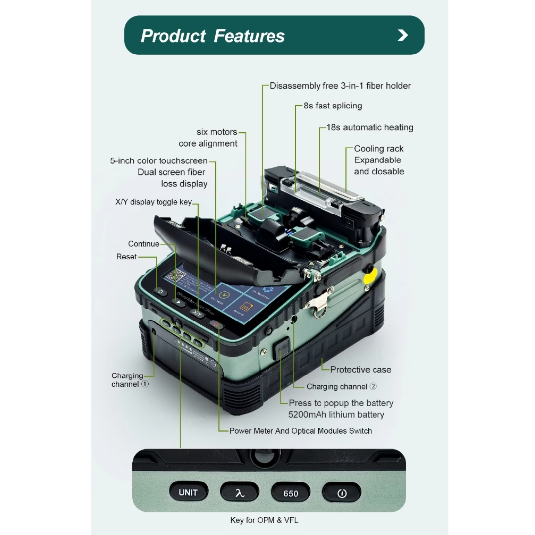 Authorized Distributor & Service Center SIGNAL FIRE AI-6A+ Fiber Optic | Optical Fiber Fusion Splicer Fully Automatic SM108 - Image 5