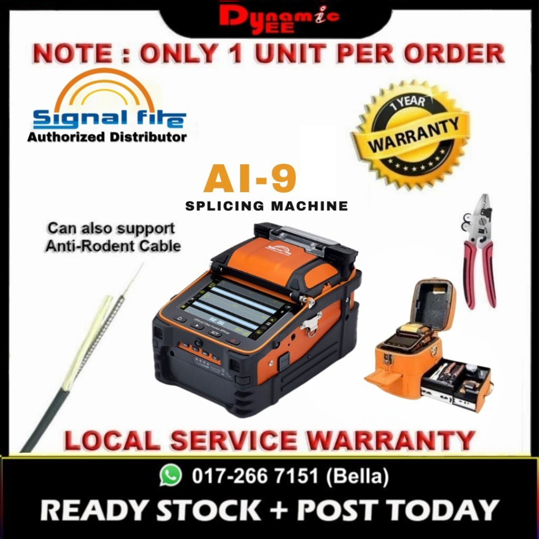 Authorized Distributor Signal Fire AI-9 Fiber Optic Fusion Splicer | Fully Automatic Core Alignment SM102