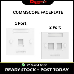 COMMSCOPE RJ45 ONE PORT, TWO PORT FACEPLATE NETWORK LAN FW30
