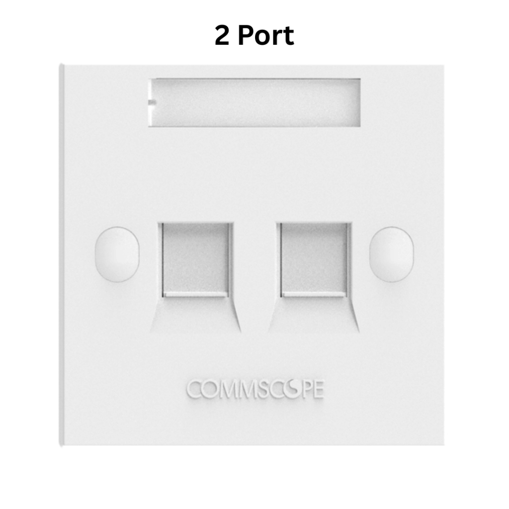 COMMSCOPE RJ45 ONE PORT, TWO PORT FACEPLATE NETWORK LAN FW30 - Image 2