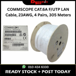 COMMSCOPE CAT.6A F/UTP LAN Cable, 23AWG, 4 Pairs, Solid Bare Copper, 305 Meters NC601