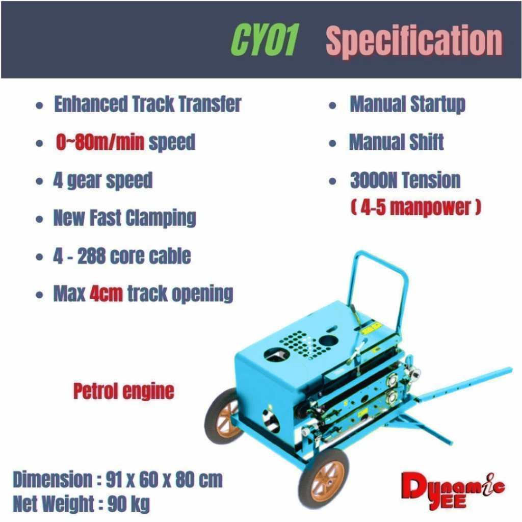 Cable/Fiber Tractor Pulling Pushing Machine Optical Cable Tractor Machine 3000N OCT101 - Image 5