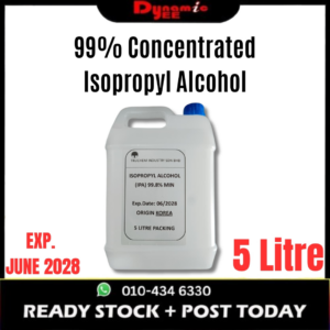 99% CONCENTRATED ISOPROPYL ALCOHOL IPA | 5 LITRE | HEAVY DUTY | OPTICAL FIBER CLEANING | AB301