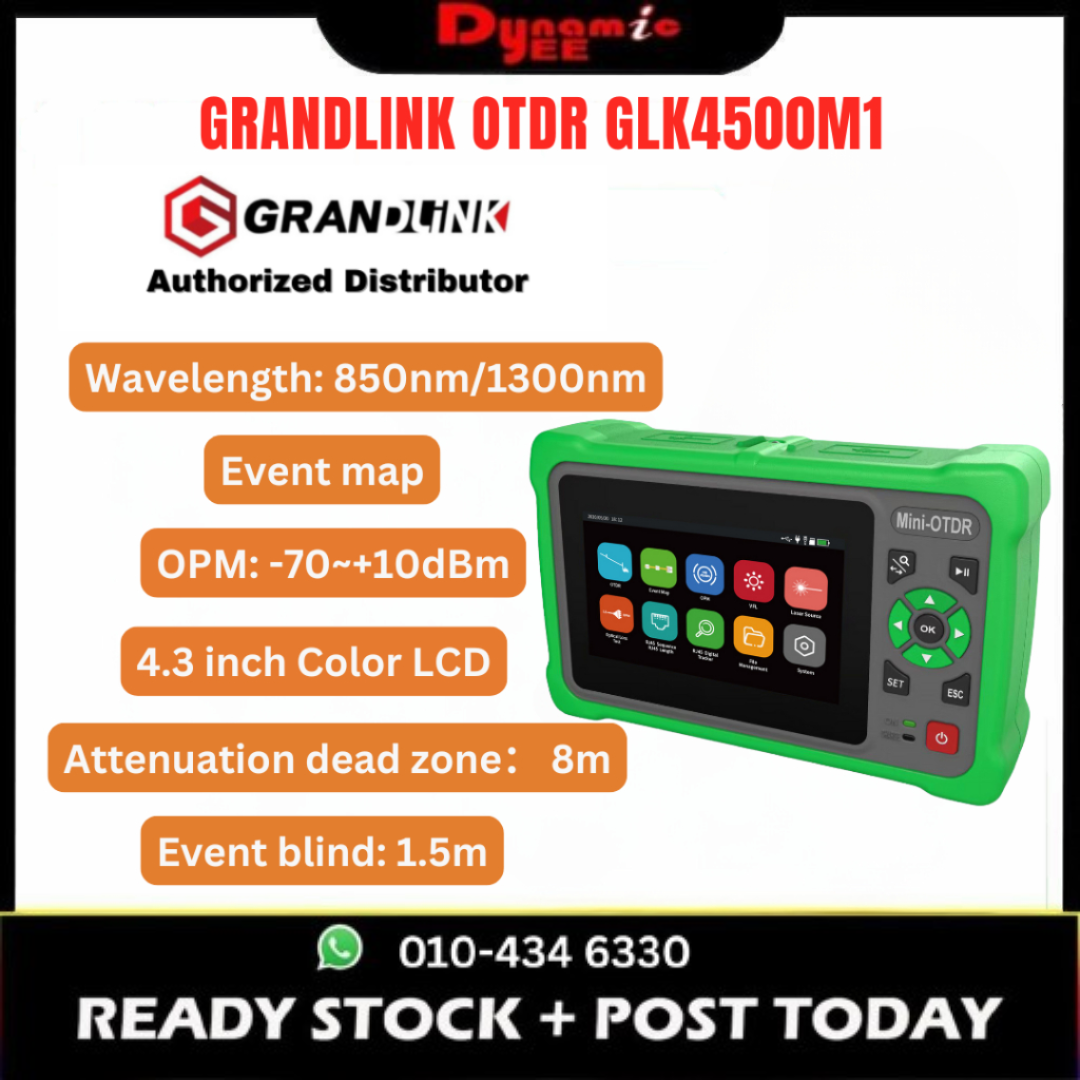 GRANDLINK OTDR GLK4500M1-Multimode-Wavelength: 850/1300nm±20nm Dynamic Range:22dB/24dB SC/UPC OT040