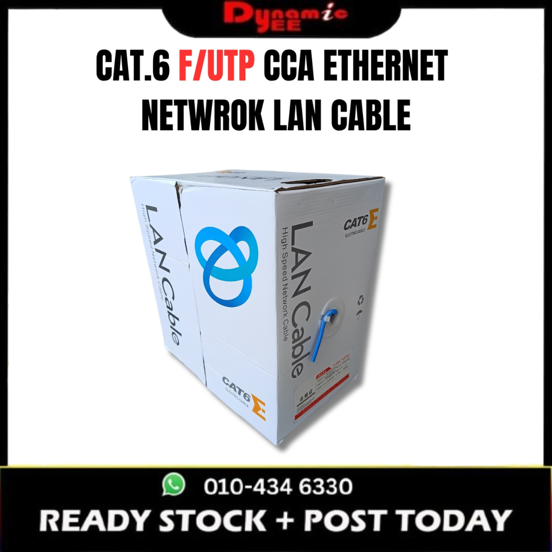 CAT.6 INDOOR F/UTP LAN CABLE | 23AWG | 4 PAIRS | CCA | 300 METERS