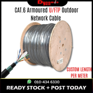 CAT.6 Armoured U/FTP LAN Cable, 22AWG, 4 Pairs, Full Copper, TIA/EIA-568B Standard, Model HSYVPY-53, PER METER TCP102
