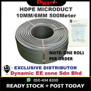 Microduct (500Meter) HDPE 10/6mm (Grey Color ) MC101