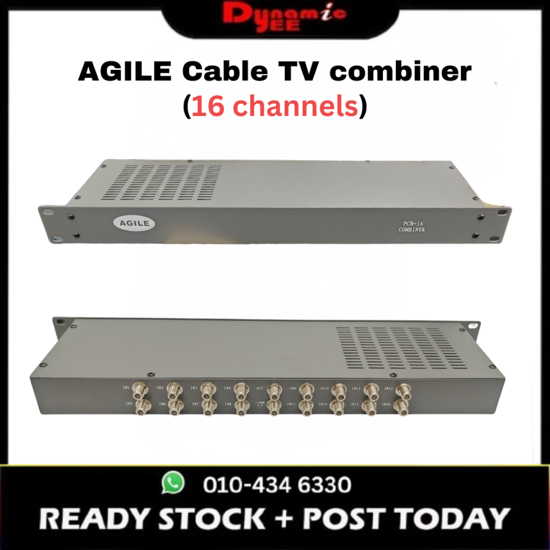 Agile 16 channels Cable TV Signal Mixer Coaxial RF Digital Analog Closed-Circuit Video Splitter TVMD302