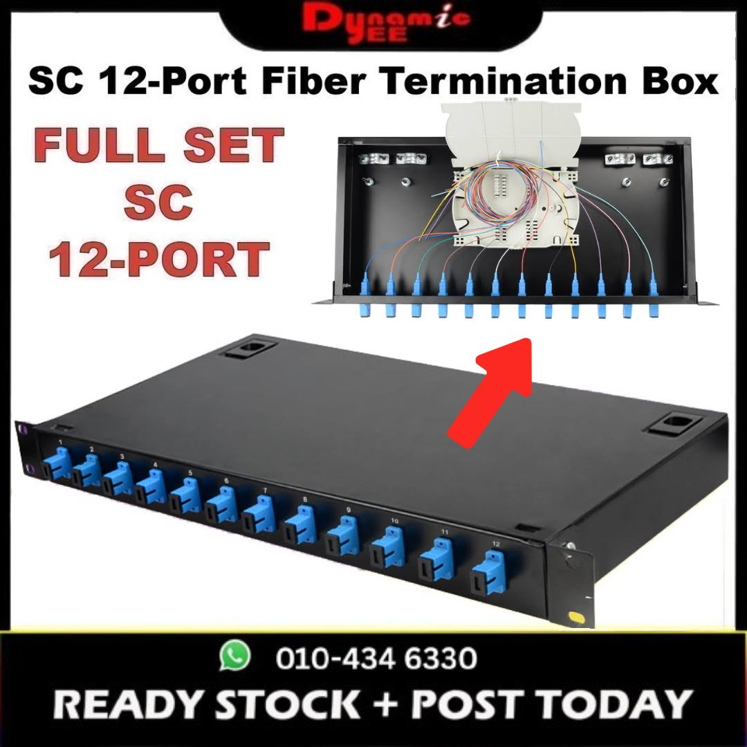 12-Port SC Full Set Optical Fiber Termination Box with Pigtail Flange Thickening - TBR301