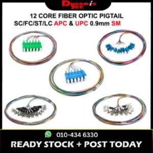 Fiber Optic Pigtail SingleMode 12 Core 0.9mm 1.5m PT201