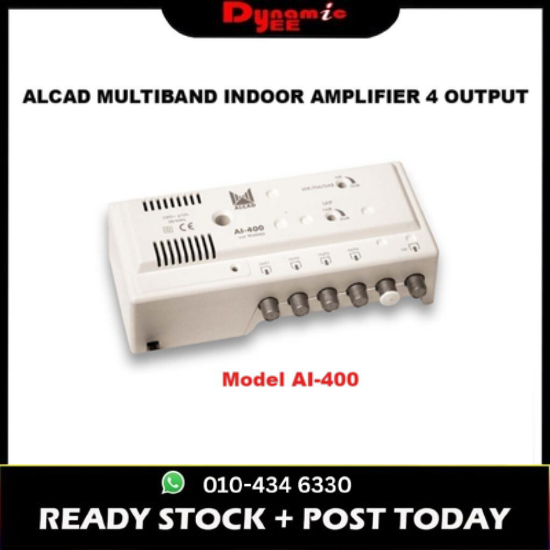 ALCAD MULTIBAND INDOOR AMPLIFIER 4 OUTPUT AI-400 TVAM201