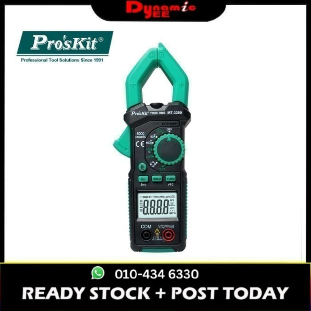 PRO'SKIT Digital Clamp Meter 3 5/6 AC/DC True RMS Multimeter MT-3209