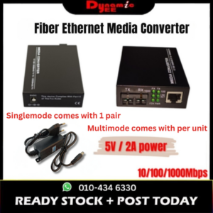 HTB-GS-03 Single Mode / Multi Mode Duplex Fiber Optic Transceiver 10/100/1000 CON301
