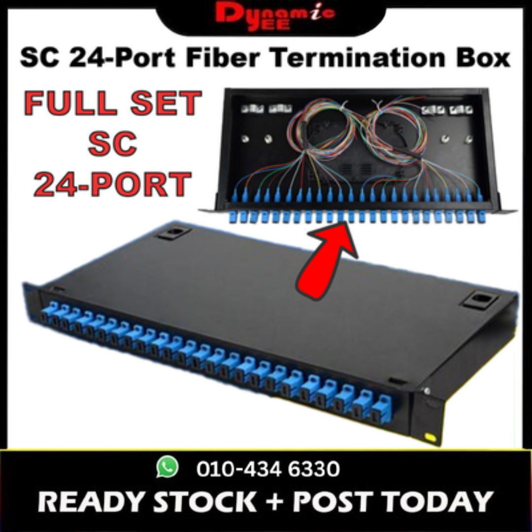 24-Port SC Full Set Optical Fiber Termination Box with Pigtail Flange Thickening - TBR302