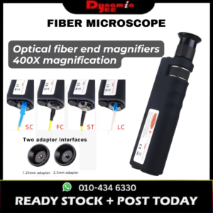 Handheld Optical Fiber End Face Magnifier 400X Multiples Fiber Inspection Microscope OFM101