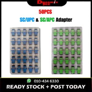 50pcs Telecommunication grade optical fiber optic adapter jointer single mode simplex SC-SC coupler AD101