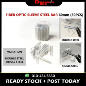 Fiber Optic Sleeve Steel Bar 60mm (50pcs) single steel double steel(OD :5.5;ID :3.8) SL101