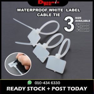 Waterproof Nylon White Label Cable Tie Hanging Card Plastic Cable Tag TC301