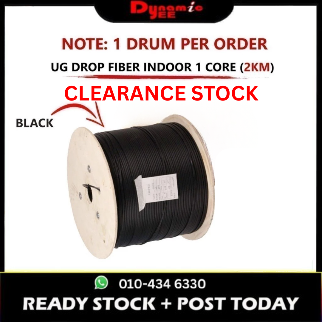 FTTH UG Drop Fiber Indoor 1 Core 2KM(Steel Wire Type) GJXH-1B6a2 G657A2 UG201