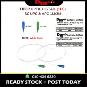 Fiber Optic Pigtail 0.9mm SC/UPC & SC/APC (1 meter, 2 meter) PT101
