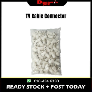 100pcs CATV Right Angle RF TV Cable Connector (Plastic)TVCN101