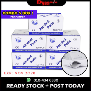 【5 BOX】75% Ethyl Alcohol Pad Disposable 3x6cm & 6x6cm Cotton Sheets Disinfection Wipes Sterile (100pcs/Box) AP101
