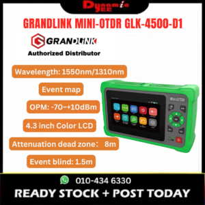GRANDLINK Single Mode OTDR GLK4500D1-Wavelength: 1310/1550nm±20nm Dynamic Range:26dB/24dB SC/UPC | OT033