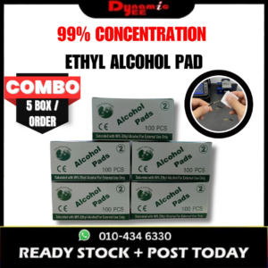 5 BOX 99% Ethyl Alcohol Pad Disposable 3x6cm Cotton Sheets Disinfection Wipes Sterile (100pcs/Box)AP101